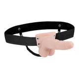 6" Rechargeable Strap-On Dildo With Balls