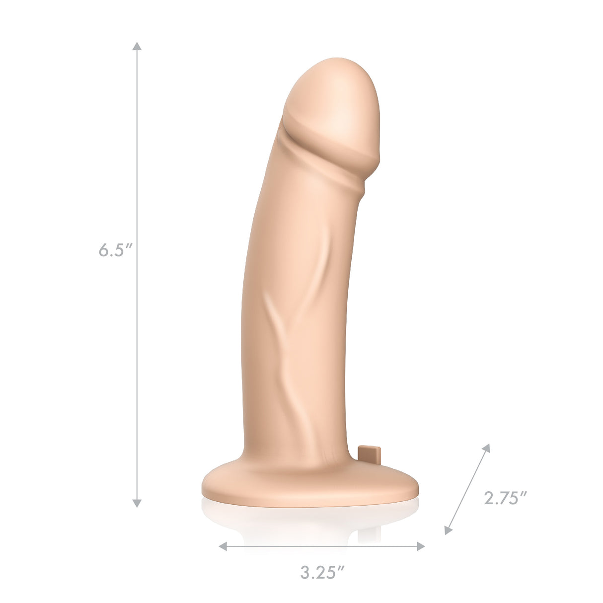 6.5" Realistic Silicone Vibrating Pegging Dildo with Remote Control and Adjustable Harness