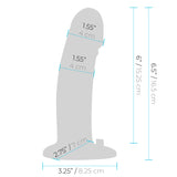 6.5" Realistic Silicone Vibrating Pegging Dildo with Remote Control and Adjustable Harness