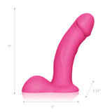 6.5" Realistic Silicone Vibrating Pegging Dildo and Balls with Remote Control and Adjustable Harness