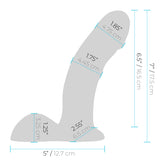6.5" Realistic Silicone Vibrating Pegging Dildo and Balls with Remote Control and Adjustable Harness