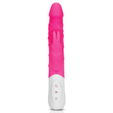 Slim Realistic Double Penetration Rabbit Vibrator with Rotating Beads