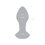 Scale Reference: Architectural silhouette of the 3.35" Pink Groove Plug displaying exact dimension measurements.