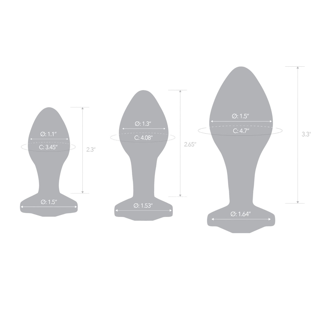 Scale Reference: Architectural silhouette of the Twilight Aura Plug displaying exact dimension measurements.


