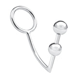 2 Bead Stainless Steel Anal Hook & Cock Ring
