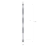 6" Stainless Steel Wavy Urethral Sound