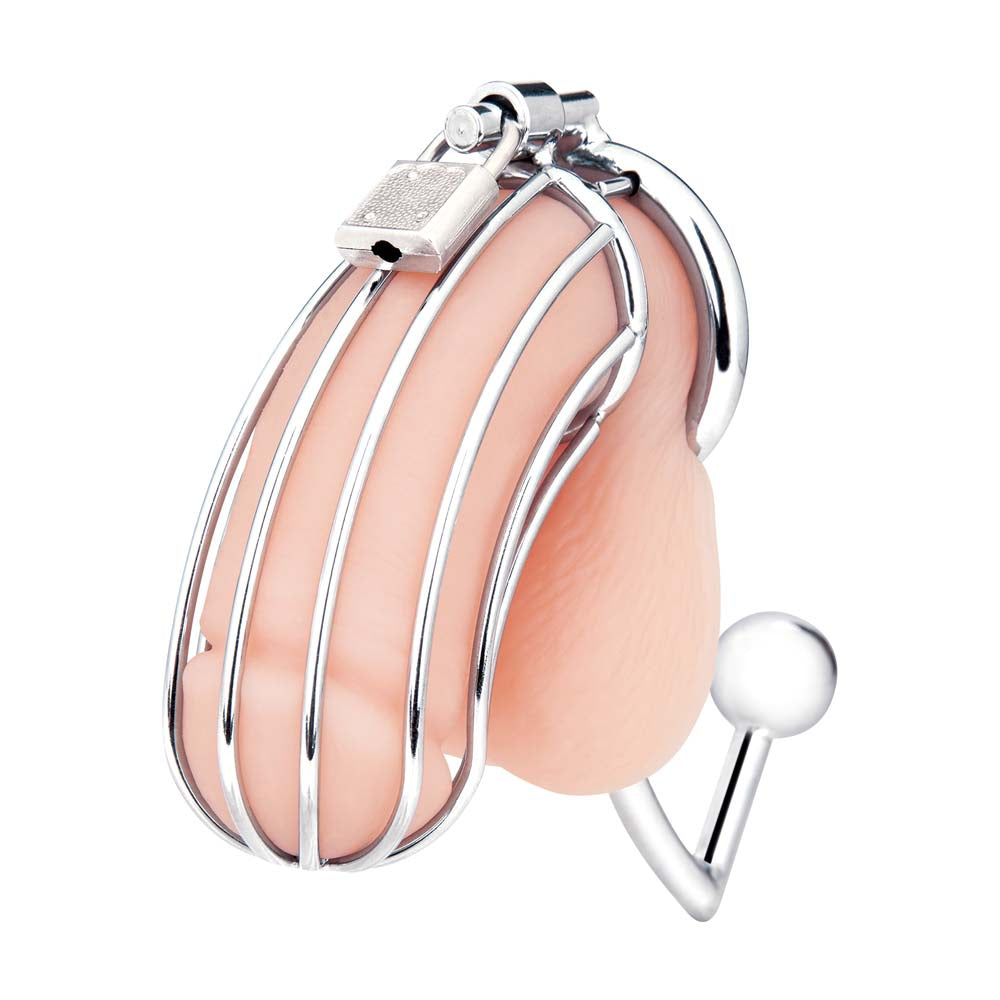 Shop the Blue Line Cock Cage With Anal Stimulator