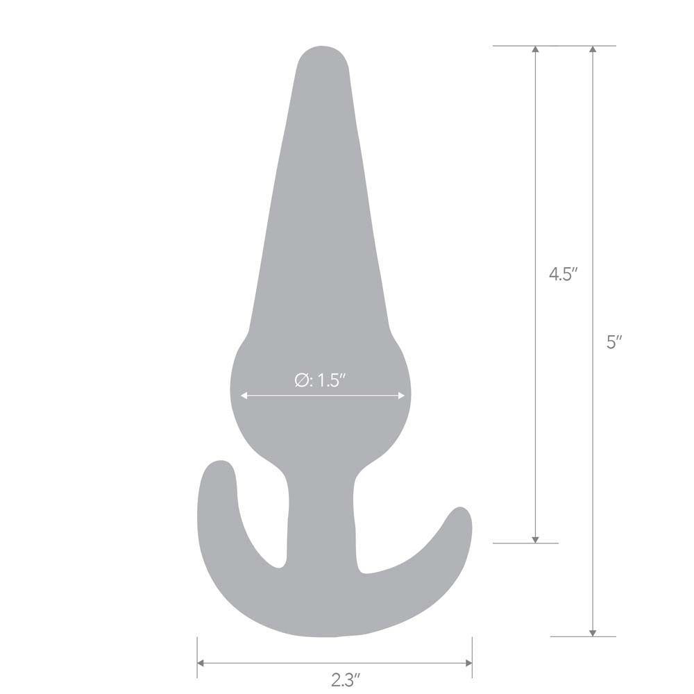Size and measurements of the Blue Line 5" Medium Tapered Butt Plug