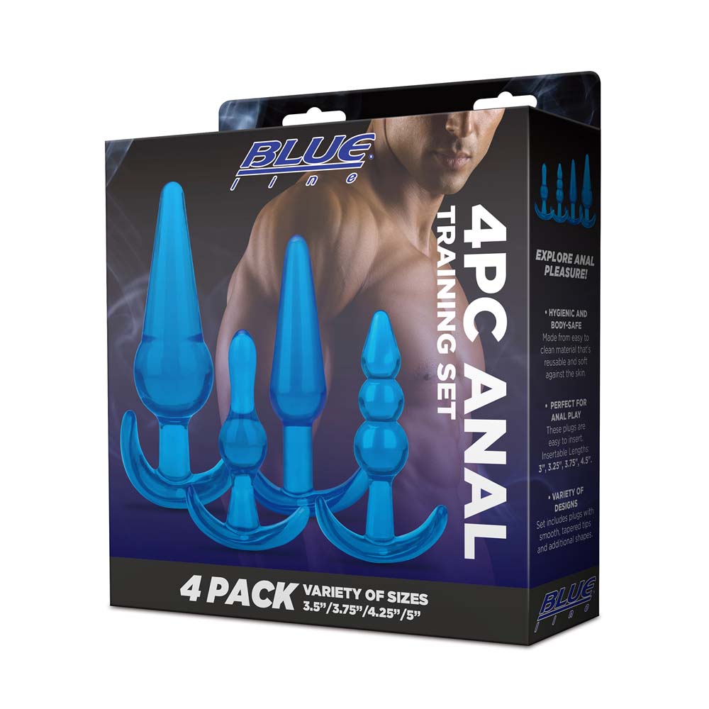Packaging of the 4 Piece Blue Line Anal Training Set