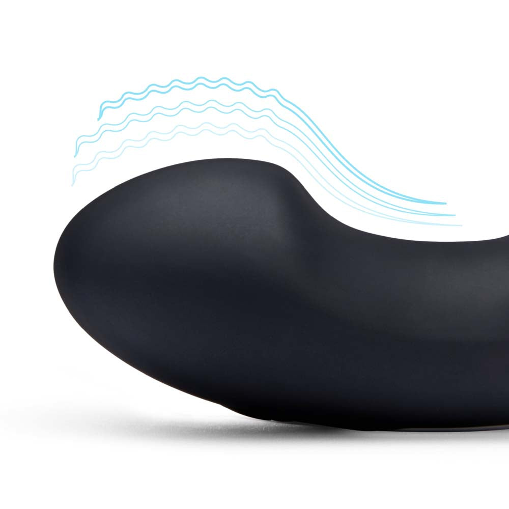 Horizontal diagram of the vibration location at the tip of the Prober - Dual Vibrating Remote Controlled Prostate Stimulator
