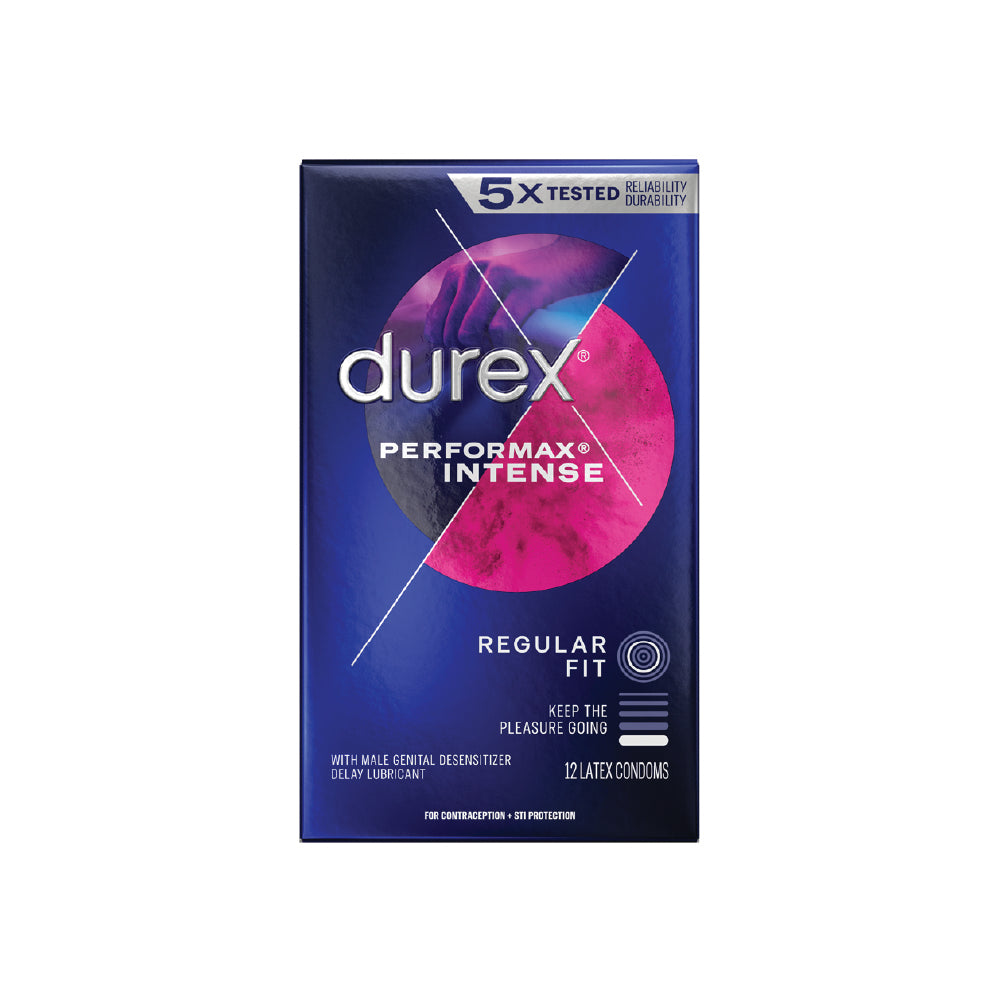 DUREX Performax Intense Desensitizer Lubricant 12 Count Latex Condoms