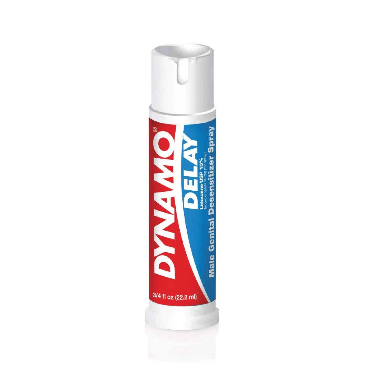 Dynamo Delay spray bottle on a white background