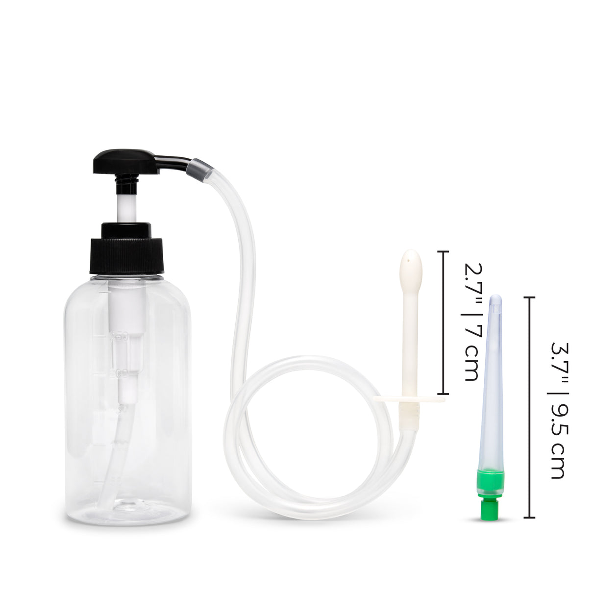 Enema Bottle With Nozzle Attachments