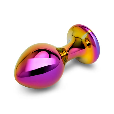 Gläs 3.5" Iridescent Chrome Bulbous Bubble Butt Plug