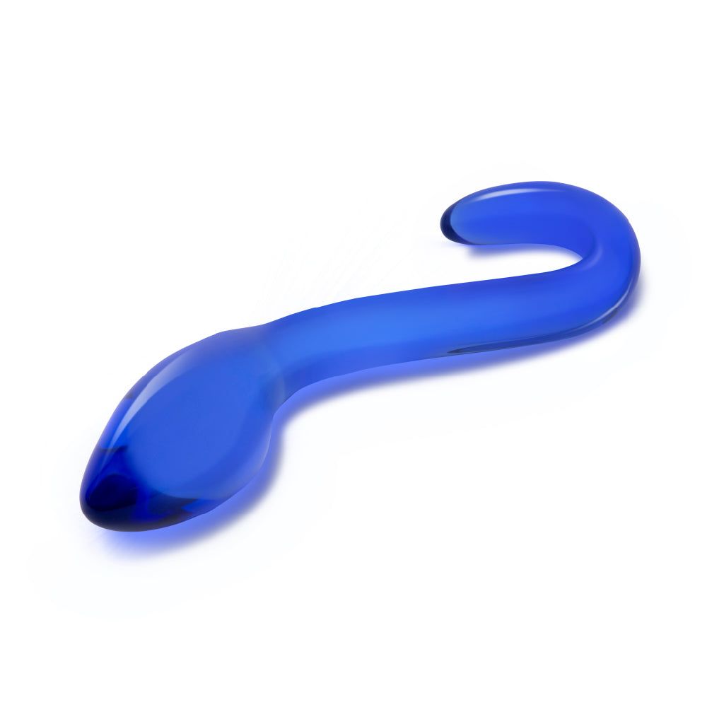 7.5” Blue G-Spot Glass Dildo