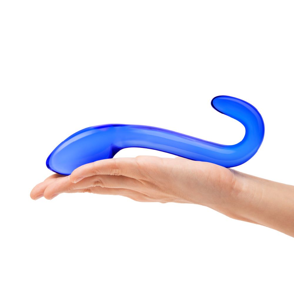 7.5” Blue G-Spot Glass Dildo