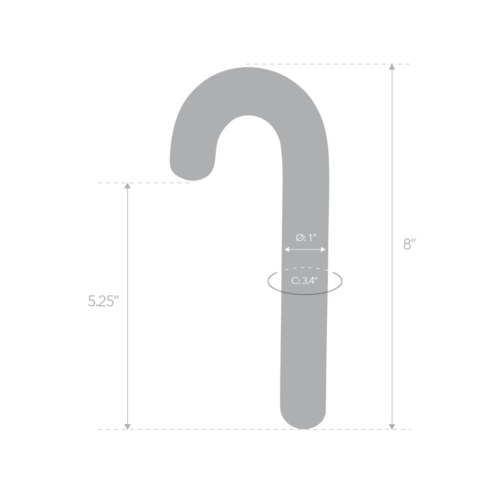 8” Candy Cane Dildo