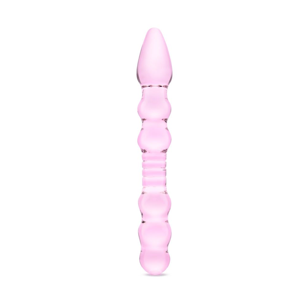 8" Pink Double Ended Beaded Dildo