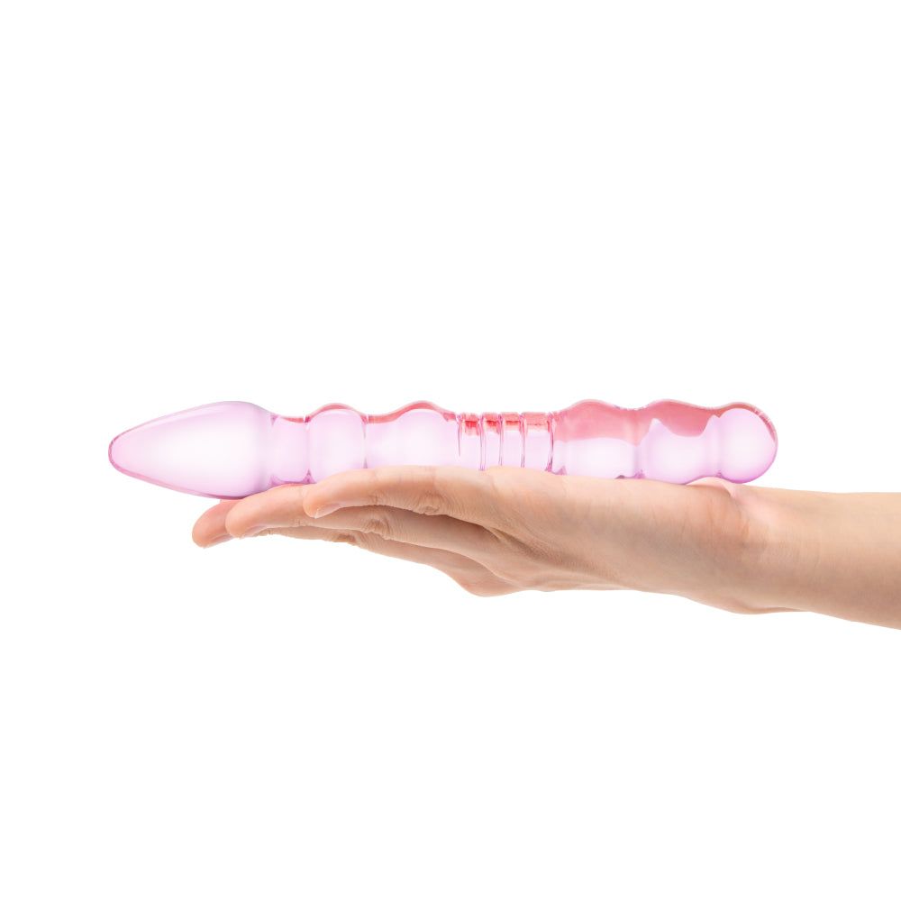 8" Pink Double Ended Beaded Dildo