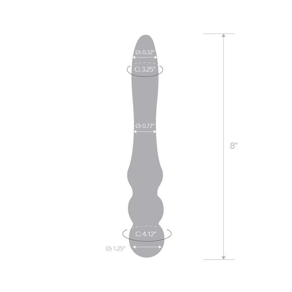 8” Double Ended Dildo With Beads