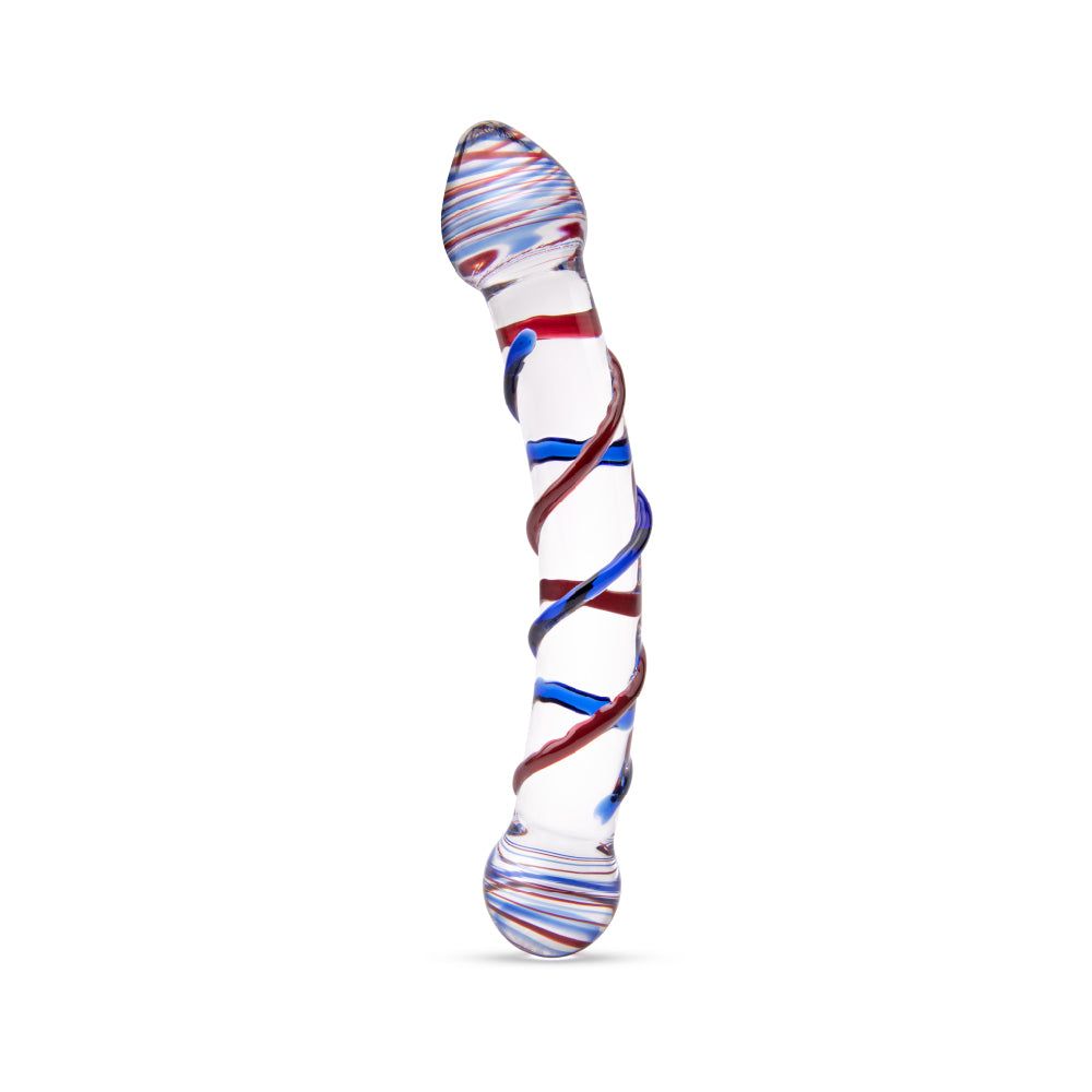 7.5” Double Ended Swirl Glass Dildo