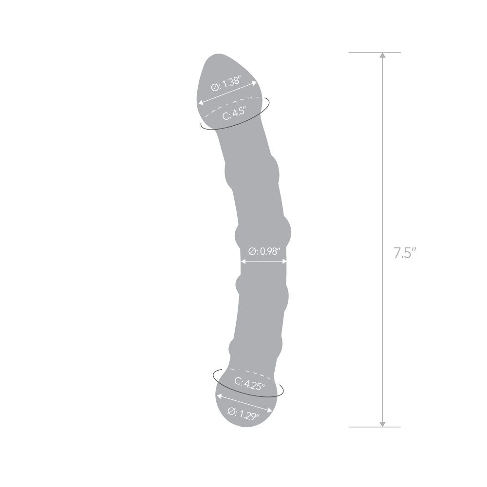 7.5” Double Ended Swirl Glass Dildo