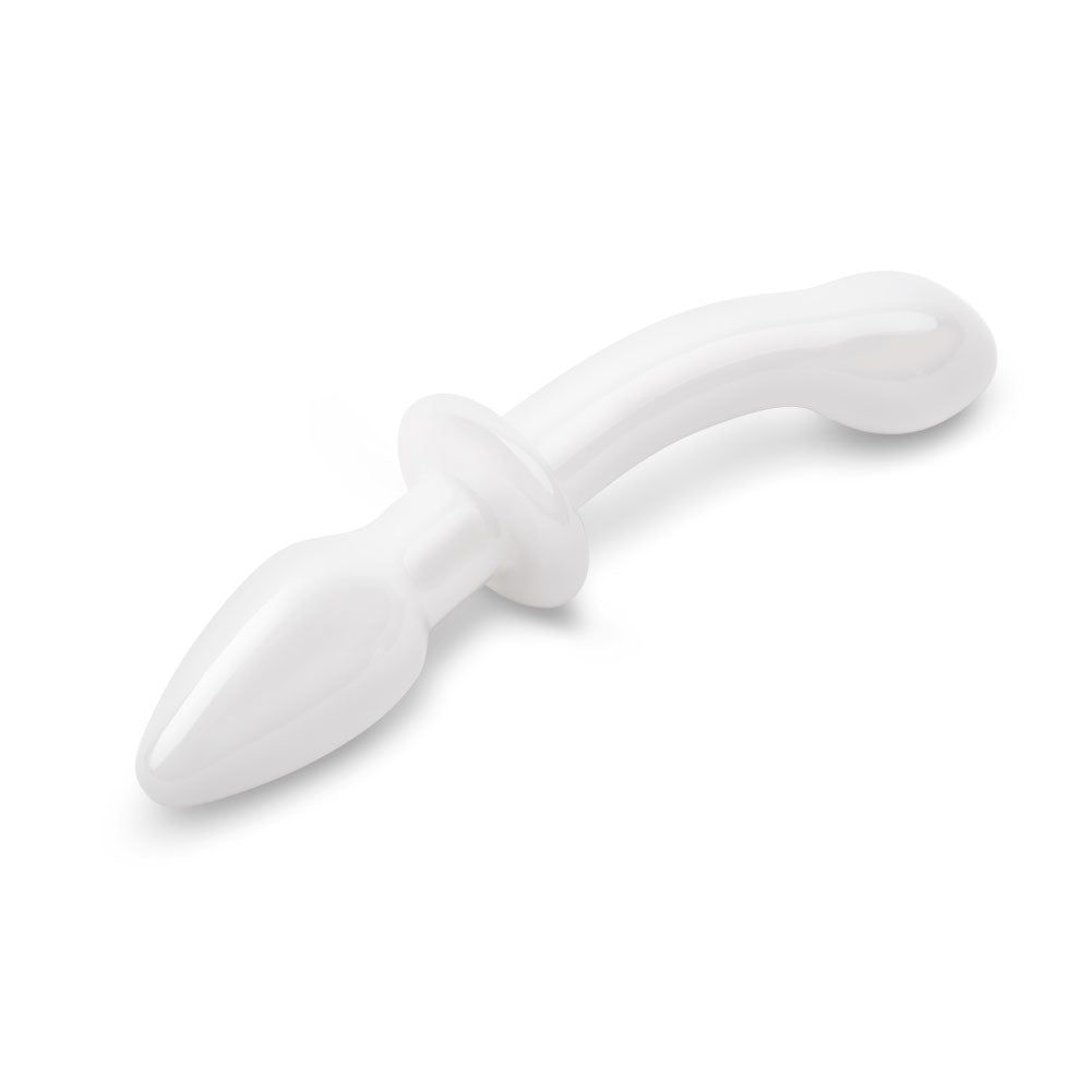 7" Double Ended White Butt Plug