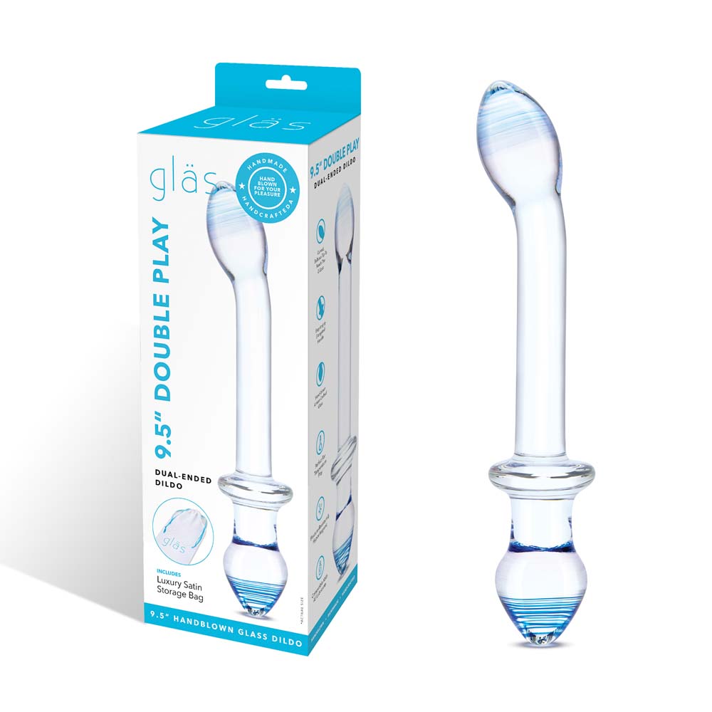 Packaging of the Gläs 9.5" Double Play Dual-Ended Dildo