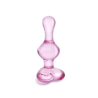 Gläs Pink Butt Plug with Heart Base