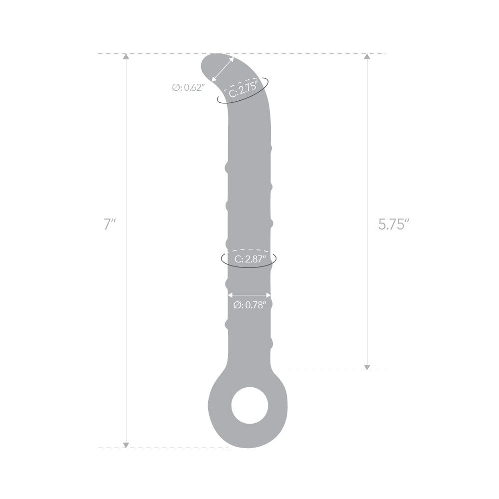 7" Slim Swirly Dildo with G-Spot Tip