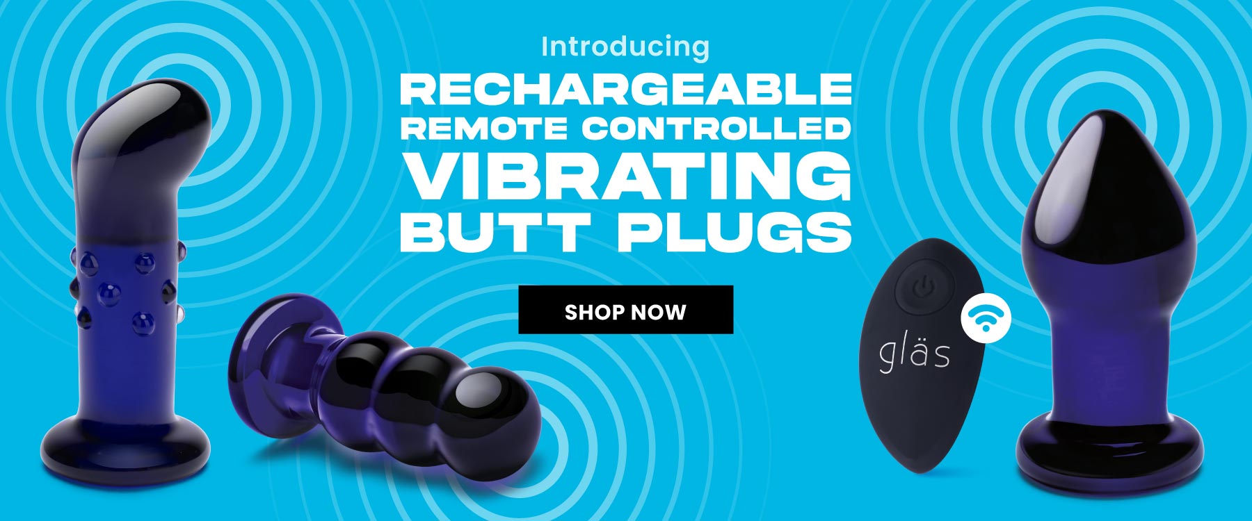 Gläs - Introducing Rechargeable Remote Controlled Vibrating Glass Butt Plugs 