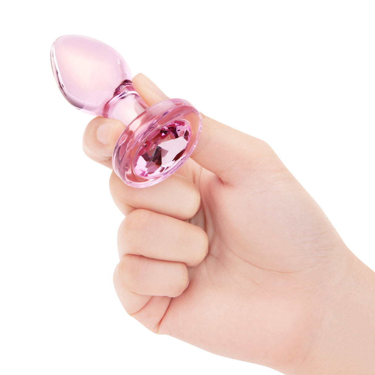 hand holding 3" Bubble Gem Butt Plug - Small 