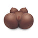 Frontal top view of the Luvdollz Remote Control Fuck Buddy in mocha color