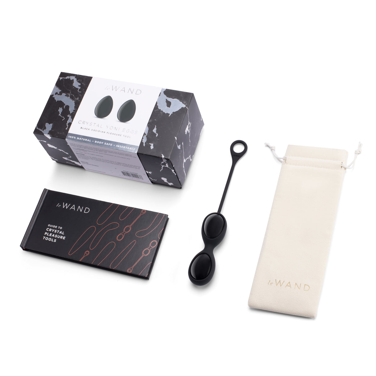 Le Wand Crystal Yoni Eggs (Black)