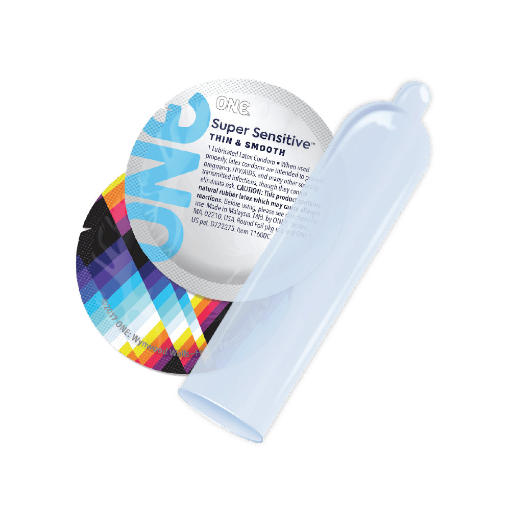 ONE Super Sensitive Thin & Smooth 12 Count Lubricated Latex Condoms