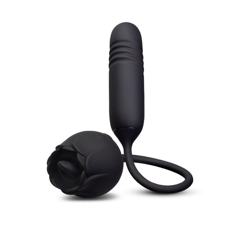 The Lick & Thrust Rose Rechargeable Licking, Vibrating & Thrusting Vibe