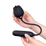 The Lick & Thrust Rose Rechargeable Licking, Vibrating & Thrusting Vibe
