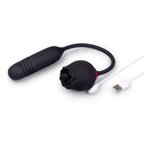 The Lick & Thrust Rose Rechargeable Licking, Vibrating & Thrusting Vibe