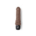 Front view of the Powercocks 6" Realistic Vibrator in Dark Brown color