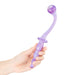 The Gläs Atmosphere Cranberry Purple Double Ended Glass Dildo and Butt Plug at glastoy.com 