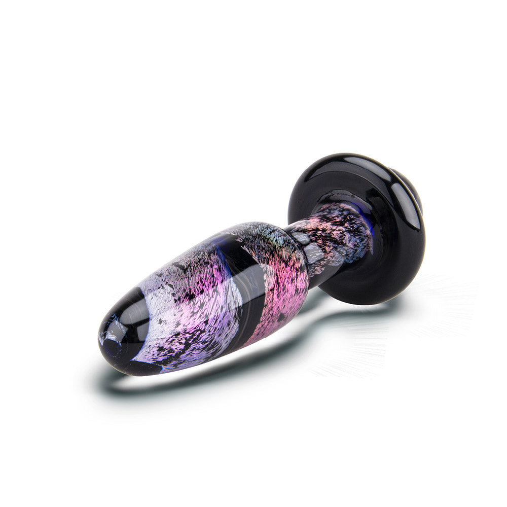 The Gläs Neptune Royal Purple Glass Butt Plug from the Gläs Artisanal Collection at glastoy.com 
