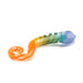 The Gläs Rainbow Spiral G-Spot Nub Glass Dildo at glastoy.com 
