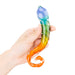 The Gläs Rainbow Spiral G-Spot Nub Glass Dildo at glastoy.com 