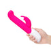Rabbit Essentials Come Hither Curved Tip Rabbit Vibrator in Hot Pink