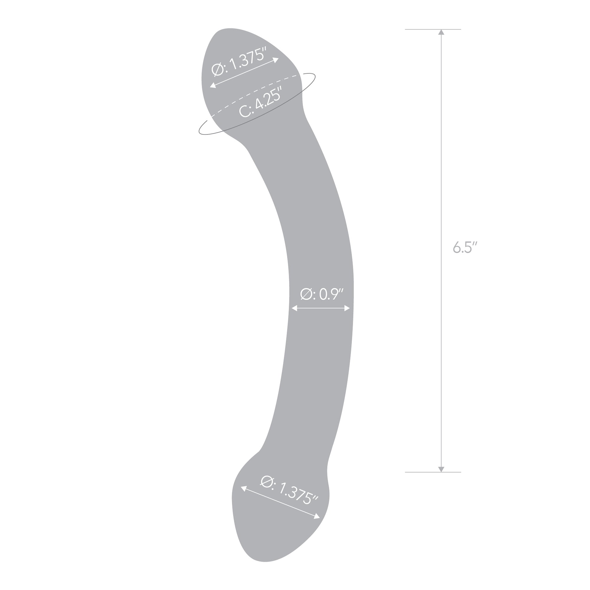 Specifications of the Gläs Double Trouble Purple Glass Dildo