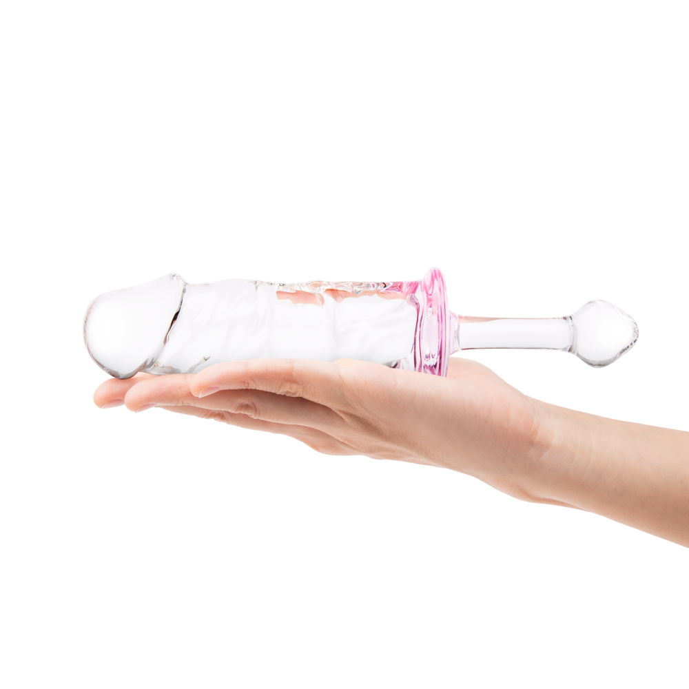 Shop the Gläs 8.5 inches Realistic Double Ended Glass Dildo with Handle