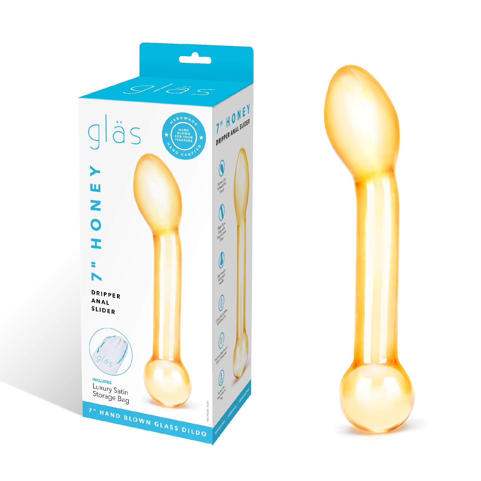 Packaging of the Gläs Honey Dripper Anal Slider Glass Anal Toy
