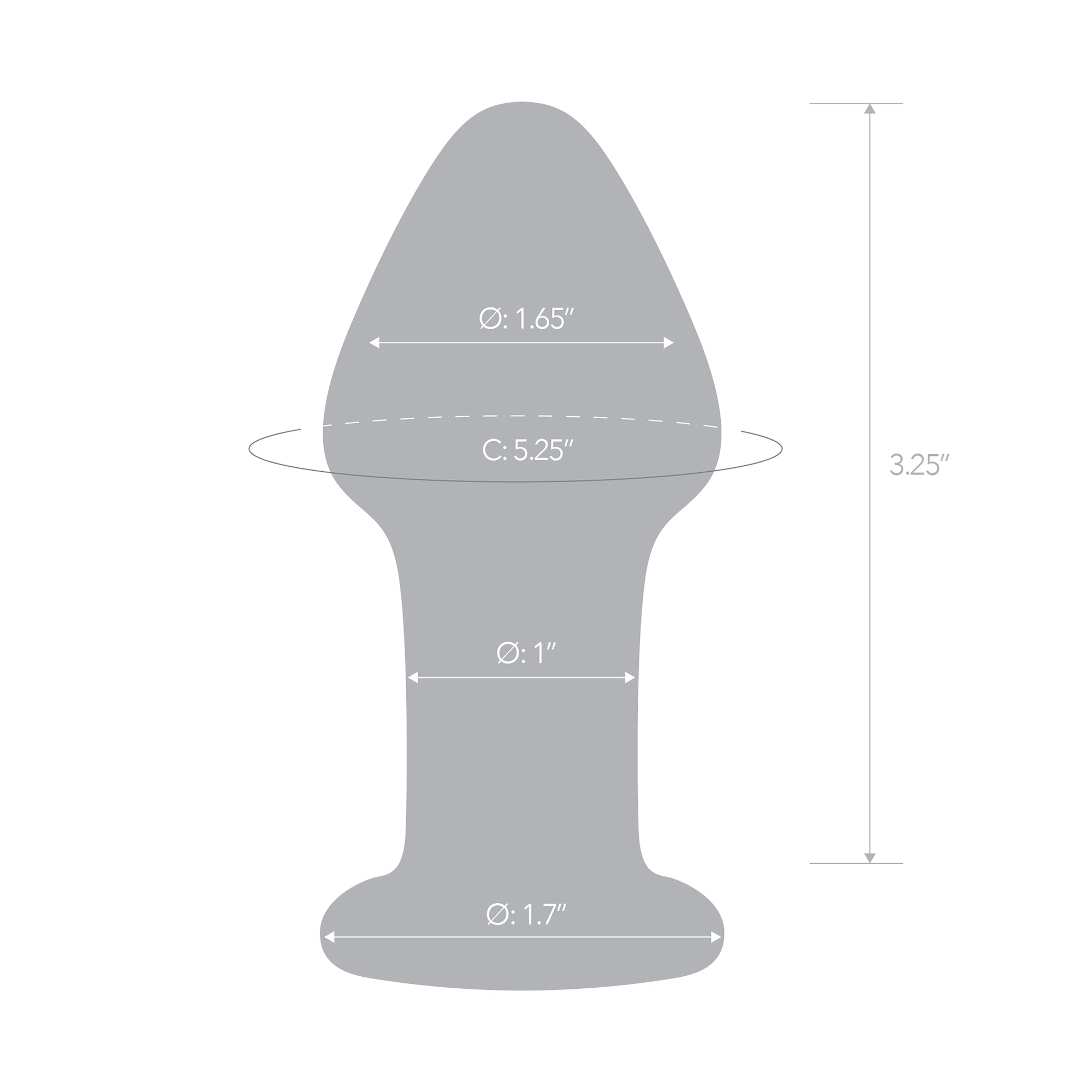 Specifications of the Gläs Over Easy Glass Butt Plug