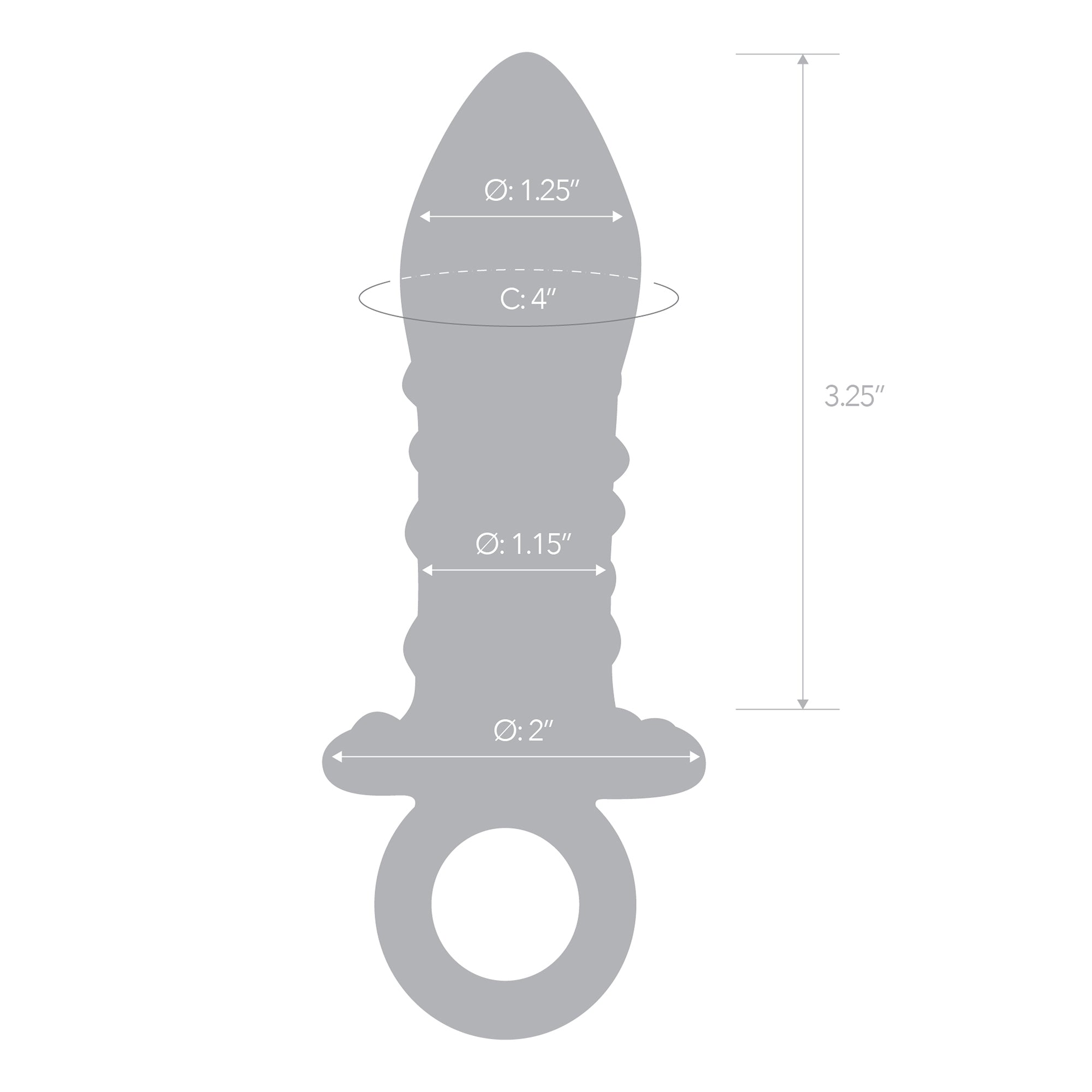 Specifications of the Gläs Pacifier Glass Butt Plug