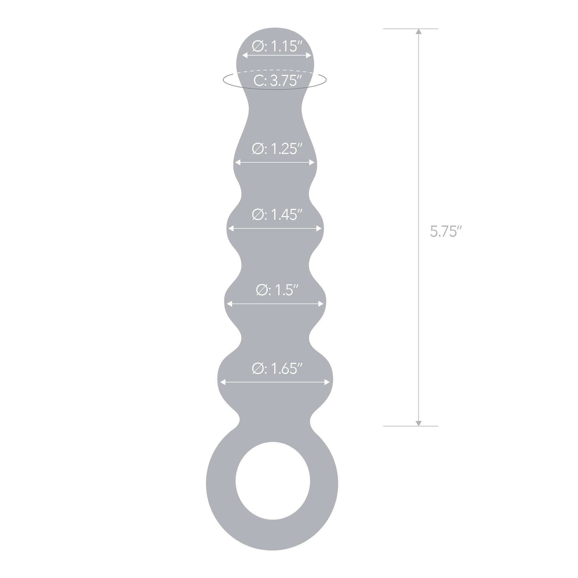 Specifications of the Gläs Quintessence Beaded Anal Slider Glass Anal Toy
